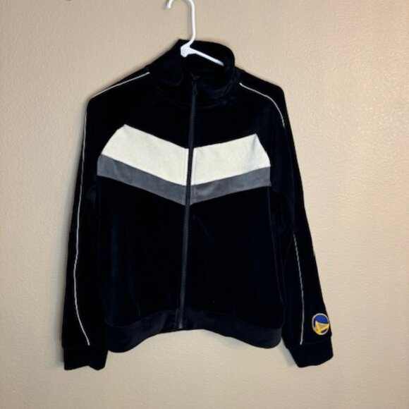Womens Lusso Golden State Warriors Colorblock Raglan Zip Jacket sz Medium EUC - Picture 3 of 6